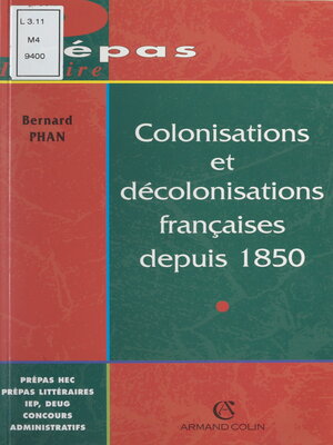 cover image of Colonisations et décolonisations françaises depuis 1850